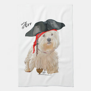 Pirat Westie Küchentuch