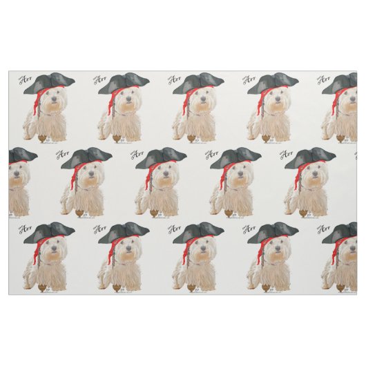 Pirat Westie Stoff (Fat Quarter (45,7 x 55,9 cm))