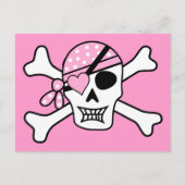 Pirate-310038 Seeräuberschädel und Kreuzknochen Postkarte (Vorderseite)