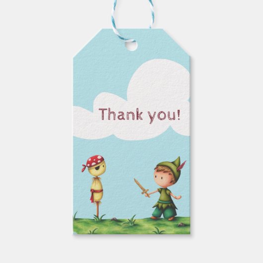 Pirate Abenteuer danke Ihnen Tags Geschenkanhänger (Vorderseite)