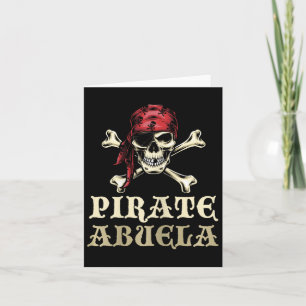 Pirate Abuela Skull Matching Oma Halloween Cos Karte