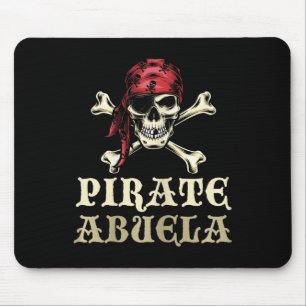 Pirate Abuela Skull Matching Oma Halloween Cos Mousepad