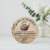 Pirate Adventure Awaits | Vintage Schiffspartei Einladung (Stehend Vorderseite)