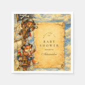 Pirate Adventure Storybook Baby Shower Serviette (Vorderseite)