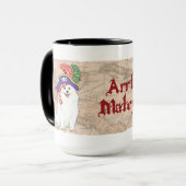 Pirate American Eskimo Dog Tasse (Vorderseite Links)