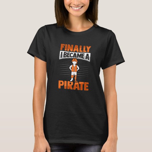 Pirate Amputee Joke Leg Prothese für eine Leg Ampu T-Shirt (Vorderseite)