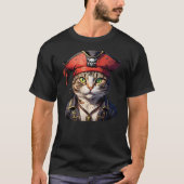 Pirate and Cat The Feline Buccaneer T-Shirt (Vorderseite)
