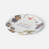 Pirate Animals Boy Birthday Party Pappteller (Schrägansicht)