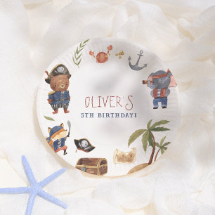 Pirate Animals Boy Birthday Party Pappteller