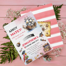 Pirate Aquarell Geburtstagsparty