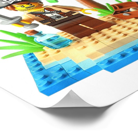 Pirate Argh Gebäude Blocks Bricks Master Builder Poster (Ecke)