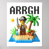 Pirate Argh Gebäude Blocks Bricks Master Builder Poster (Vorne)