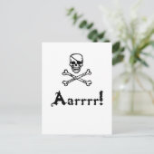 Pirate Arrrr Postkarte (Stehend Vorderseite)