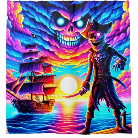 Pirate Art Duschvorhang (Vorderseite)