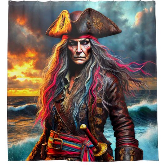 Pirate Art Duschvorhang (Vorderseite)