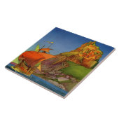 Pirate Art: "Ein Schiff erscheint" Frank Godwin Fliese (Seite)