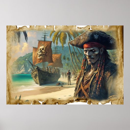 Pirate auf Schatzinsel Poster (Vorne)