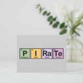 Pirate aus Elementen Postkarte (Stehend Vorderseite)