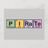 Pirate aus Elementen Postkarte (Vorderseite)