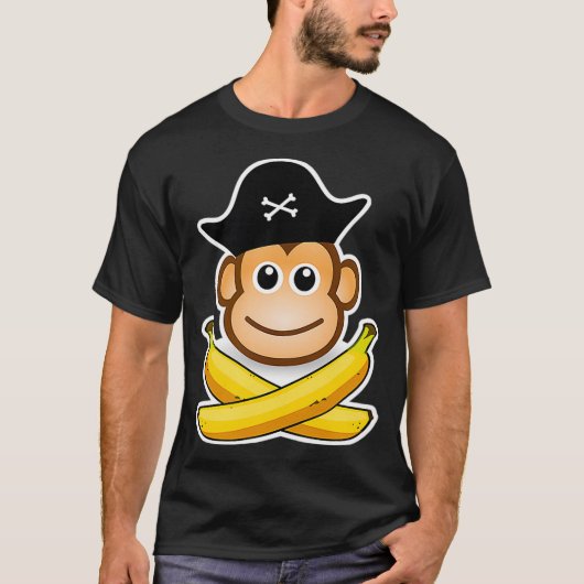 Pirate Baby Monkey Design for Pirate Kids and Ape T-Shirt (Vorderseite)