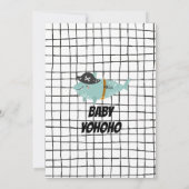 Pirate Baby Shower Ahoy Es ist ein Junge Einladung (Rückseite)