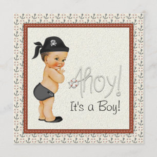 Pirate Baby Shower Einladung