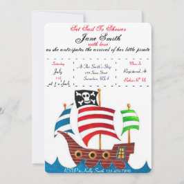 Pirate Baby Shower Einladung