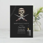 Pirate-Bachelor-Party - Thema Piraten Einladung (Stehend Vorderseite)