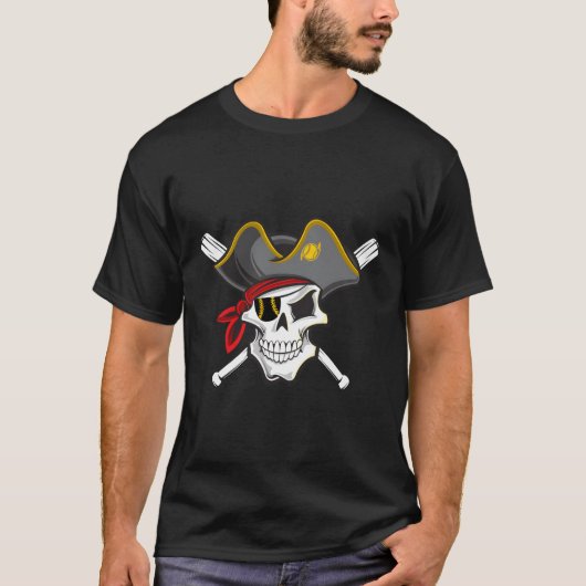 Pirate Baseball Schädelfans von Pittsburgh T-Shirt (Vorderseite)