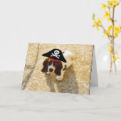 Pirate Bassett Hound Cards Karte (Gelbe Blume)