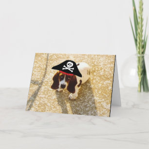 Pirate Bassett Hound Cards Karte