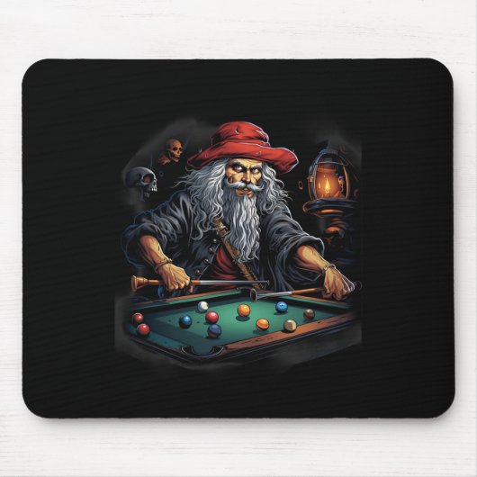 Pirate Billiards Pool Player Buccaneer Sports Mousepad (Vorne)