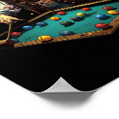 Pirate Billiards Pool Player Buccanesport 1 Poster (Ecke)