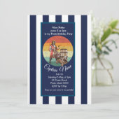 Pirate Birthday Adventure Einladung (Stehend Vorderseite)