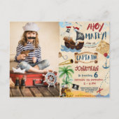 Pirate Birthday Ahoy Pirate Boy Party Postkarte (Vorderseite)