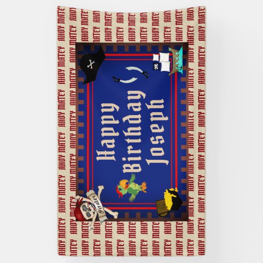 Pirate Birthday Banner (Vertikal)