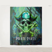 Pirate Birthday Bash Hintergrund Wandteppich (Vorderseite)