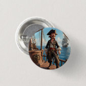 Pirate Birthday Button (Vorne & Hinten)