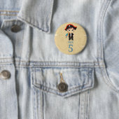 Pirate Birthday Button Abzeichen (Beispiel)