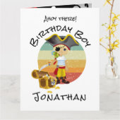 Pirate Birthday Card Karte (Gelbe Blume)
