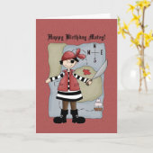 Pirate Birthday Card Karte (Gelbe Blume)