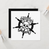 Pirate Birthday Card Karte (Vorderseite/Rückseite Beispiel)