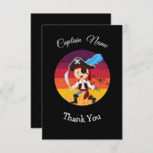 Pirate Birthday Dankeschön Karte (Vorne/Hinten)