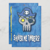 Pirate Birthday Einladung (Vorne/Hinten)