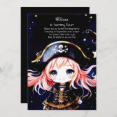 Pirate Birthday Einladung (Vorne/Hinten)