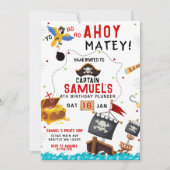 Pirate Birthday Einladung Ahoy Pirate Party (Vorderseite)