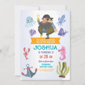 Pirate Birthday Einladung Party Spaß Meer (Vorderseite)