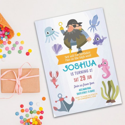Pirate Birthday Einladung Party Spaß Meer