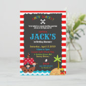 Pirate Birthday Einladungen Pirate Party Boy (Stehend Vorderseite)