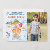 Pirate Birthday Foto Einladung (Vorderseite)